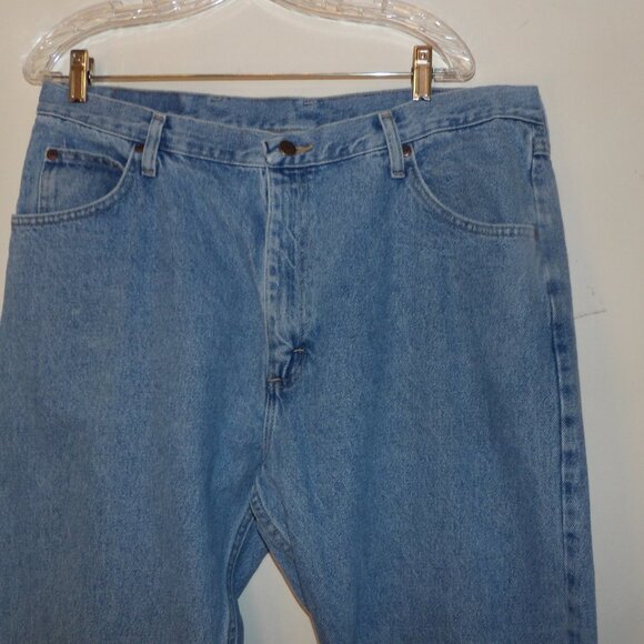 Wrangler Men's Straight Leg Light Wash Jeans Sz 38/34 - Picture 4 of 5